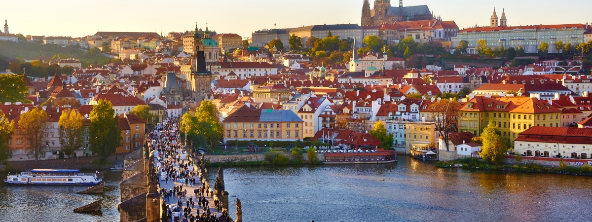 a city bridge in Prague